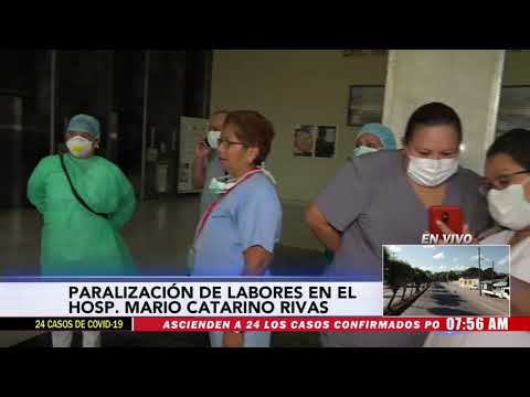 ¡Paro! Enfermeras por contrato del Catarino Rivas exigen pago de tres meses de salario