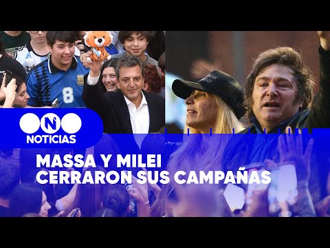 MASSA y MILEI CERRARON sus CAMPAÑAS - Telefe Noticias