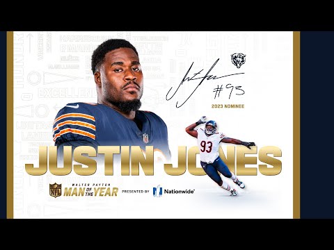 Justin Jones named Bears' nominee for Walter Payton Man of the Year Award | Chicago Bears video clip