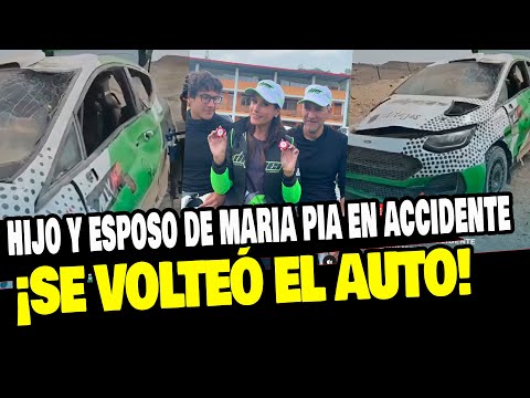 MARIA PIA PREOCUPADA TRAS VOLTEARSE EL CARRO DE SU HIJO Y SU ESPOSO ¡ASÍ QUEDÓ!