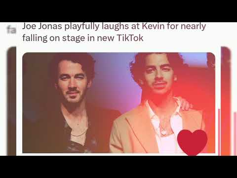 Joe Jonas playfully laughs at Kevin for nearly falling on stage in new TikTok