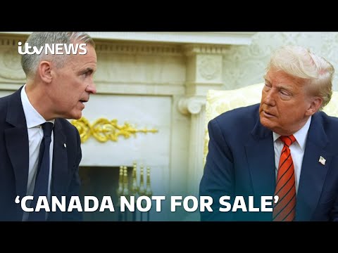Trump says he still wants Canada to be 51st state in awkward meeting with Carney | ITV News