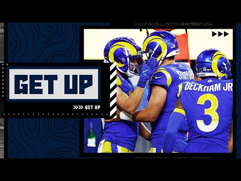 Reacting to OBJ's pass & Matthew Stafford's 1st playoff win as the Rams beat the Cardinals | Get Up video clip