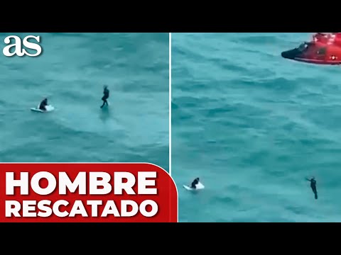 Un HOMBRE AGARRADO a una NEVERA es RESCATADO en MITAD del OCÉANO