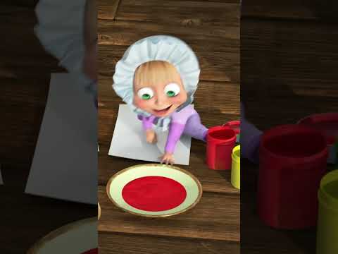 Mały artysta! 🎀 #Shorts #mashaandthebear #maszainiedźwiedź #animacja