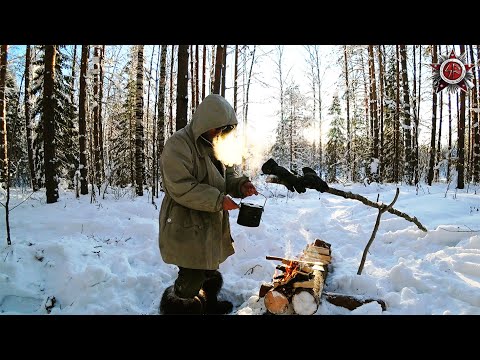 -19c Deep Snow Solo Trip On Siberian Hunter Skis - Survival & Bushcraft