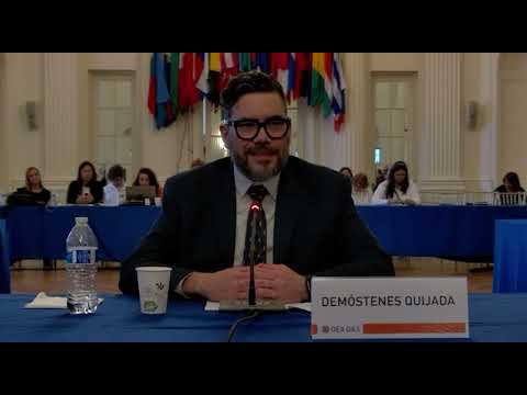Ex preso politico Demostenes Quijana da su testimonio ante la OEA