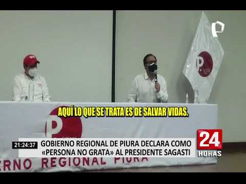 Francisco Sagasti: gobierno regional de Piura lo declaró persona no grata tras entrega de vacunas