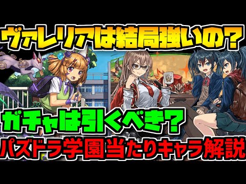 パズドラ学園当たりキャラ完全解説！ガチャは引くべき？ヴァレリアは人権？【パズドラ】