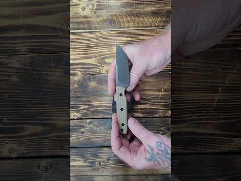 Vosteed Mink EDC Fixed Blade Knife - 3.33” 14C28N Blade with Sheath, Clip Point, Sand G10 Handle