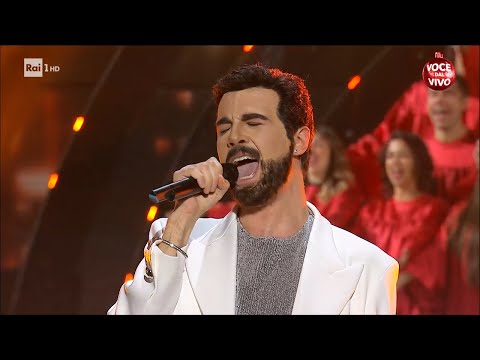 Lorenzo Licitra "Marco Mengoni" - canta "Oh happy day" - Natale e Quale 17/12/2023