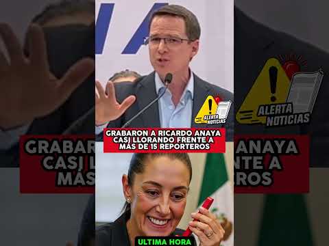 GRABARON A RICARDO ANAYA CASI LLORANDO FRENTE A MÁS DE 15 REPORTEROS