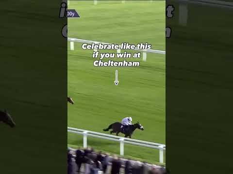 Ben Jones with the first BIG celebration of the season at Cheltenham Races 😍