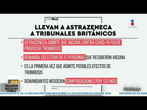 AstraZeneca puede causar trombosis || Noticias con Juan Carlos Valerio