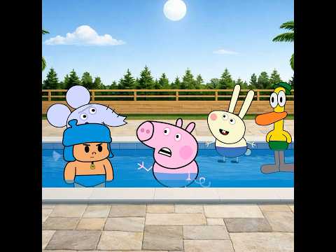 GEORGE HACE PIS EN LA PISCINA 🚽😨 #peppapig