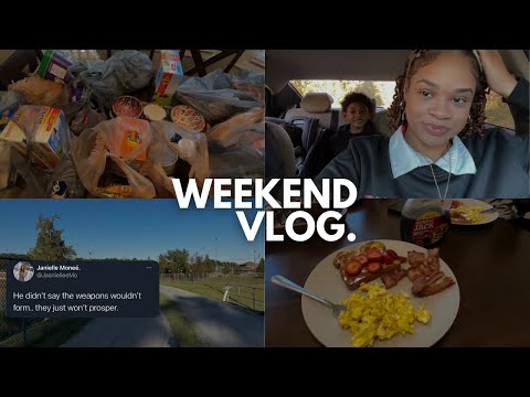 weekend vlog 🫧 grocery shopping, church, family time + outdoor fun!