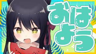 【雑談/Free Talk】朝活！7月最後のおしゃべり配信だ！初見さん歓迎🐾 #猫音すず 【Vtuber】