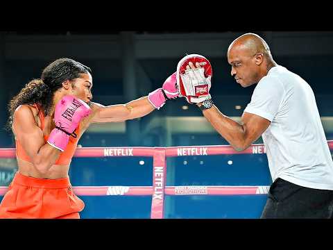 Alycia Baumgarder LOOKS RAZOR SHARP with Derrick James ahead of Jennifer Miranda fight