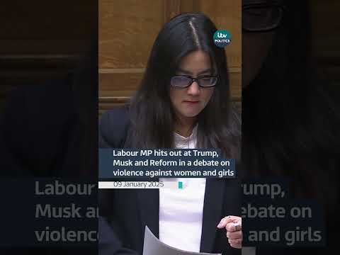 Labour MP hits out at Trump, Musk and Reform in a debate on violence against women and girls