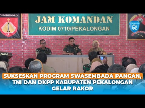 Sukseskan Program Swasembada Pangan, TNI dan DKPP Kabupaten Pekalongan Gelar Rakor