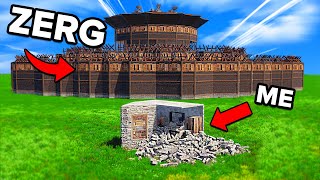 YouTube thumbnail for Enardo's video titled 'They raided my 2x1 so I Zerged them - Rust Zerg'