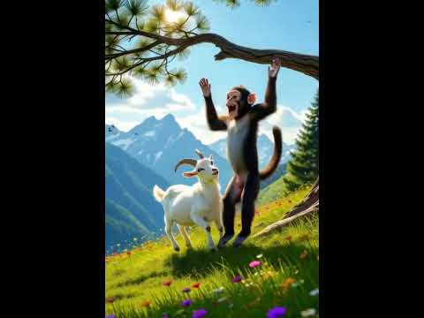 एक बकरी और बंदर की कहानी। #ytshorts #bakri #bander