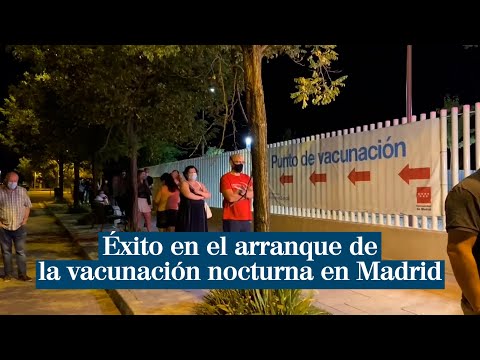 Éxito en el arranque de la vacunación nocturna en el Hospital Isabel Zendal de Madrid