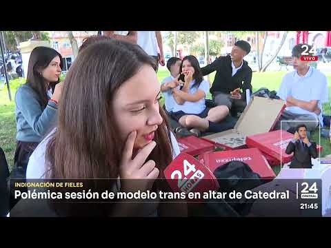 Polémica sesión de modelo trans en altar de catedral | 24 Horas TVN Chile