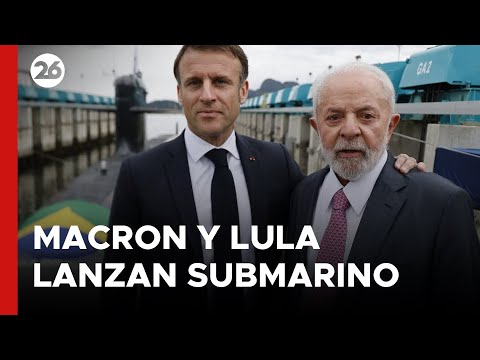 Macron y Lula lanzan un submarino construido en Brasil con tecnología francesa