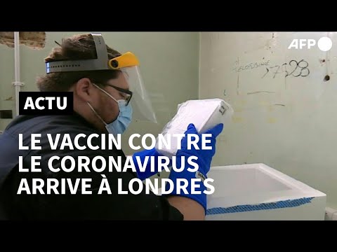 Vaccin contre le coronavirus : l'un des premiers lots est arrivé à Londres | AFP