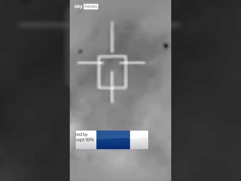 Moment Israel intercepts Iranian drones