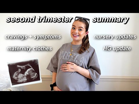 A summary of my second trimester- nursery updates, symptoms, maternity clothes, baby haul etc