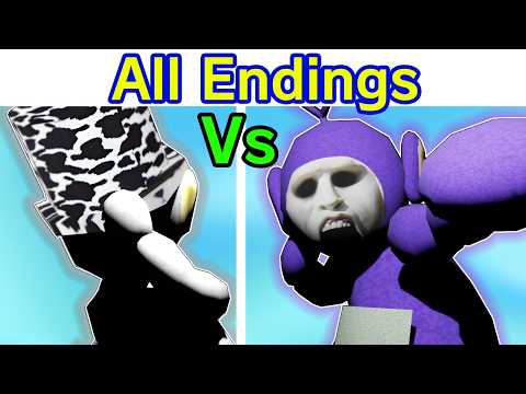 FNF Nocturnal Protocol - Myths of Tubbyland All Endings (Friday Night Funkin' Fan Mod) Slendytubbies