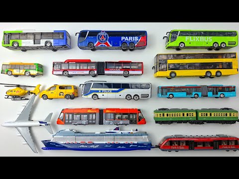 Toy Bus and Car Collection for Kids | Learning Vehicles Names and Sounds for Kids | Cars For Kids