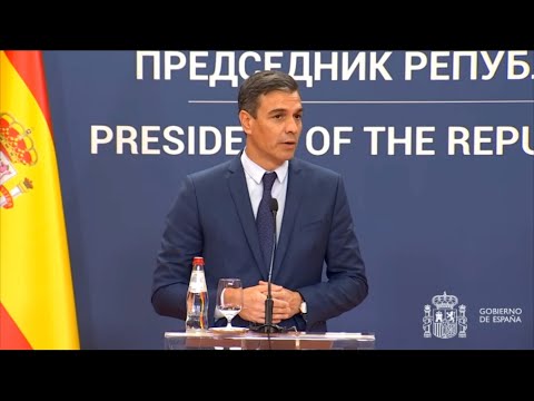Sánchez afirma que España apoya plenamente a Serbia respecto a Kosovo