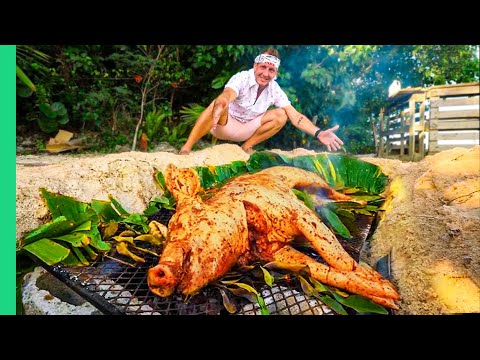 Jerking a WHOLE PIG in Jamaica!! Ultimate Jamaican Jerk Tour!!!