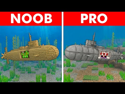 初心者 vs. プロ：潜水艦作り対決【まいくら・マインクラフト】