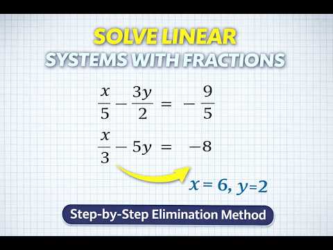 Solve Linear Systems with Fractions | Step-by-Step Elimination Method MPM2D