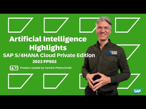 Artificial Intelligence Highlights in SAP S/4HANA Cloud Private Edition 2023 FPS02 (Oct 24)