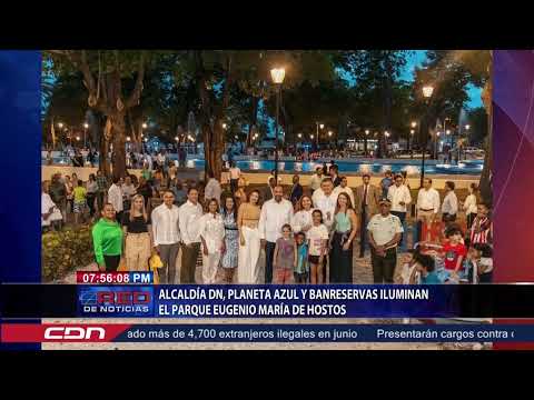 Alcaldía DN, Planeta Azul y Banreservas iluminan el parque Eugenio María de Hostos