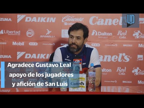 Agradece Gustavo Leal apoyo de los jugadores y la afición de San Luis tras victoria ante Puebla