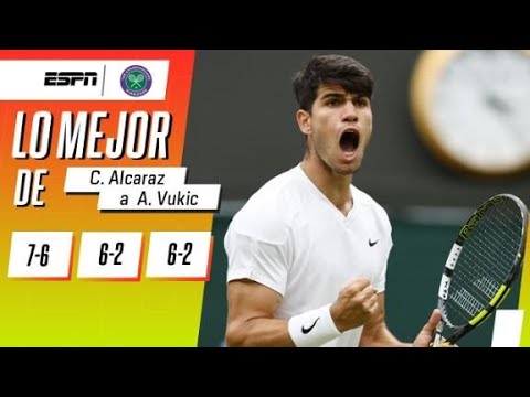 ¡CHARLY ALCARAZ BARRIÓ A VUKIC Y SIGUE CON EL SUEÑO INTACTO EN WIMBLEDON! | RESUMEN