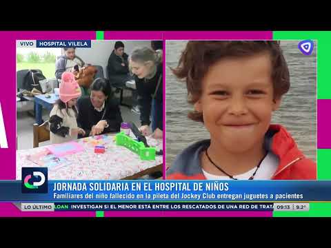 La mamá del niño ahogado en el Jockey repartió juguetes en el hospital Vilela