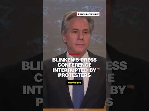 Blinken's final press conference interrupted by protesters
