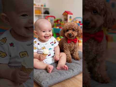 Cute Baby and Teddy Dog 🐶💕 | Adorable Kids and Pets | Early Learning Fun for 0-3 Year Olds#cutebaby