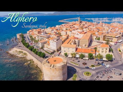 Alghero Sardinia Italy: 4k Drone Tour of the Beautiful Alghero Sardegna Italia