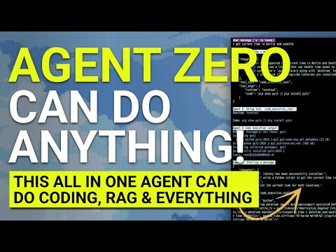 Agent-Zero : This Automatic AI AGENT can do ANYTHING! (Generate Apps, Code, RAG, etc.)