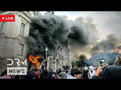 <strong>LIVE</strong>: Residents <strong>March</strong> Through Limoges After Violent Protests Damage Historic Town Hall | AM1N