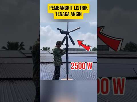 CARA MEMBUAT PEMBANGKIT LISTRIK TENAGA ANGIN‼️#faktaunik #shrots