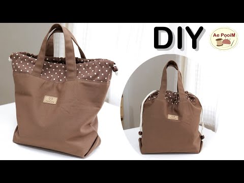 Ae PooiM DIYTotebagwithdrawstringclosureSewingtutorial